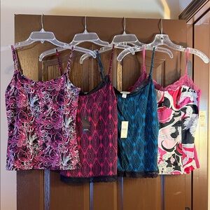 Ann Taylor Camisole Set - Pink, Black, Blue, Multicolor